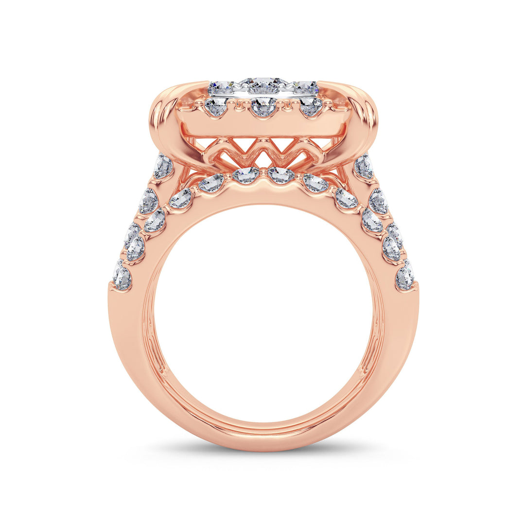 14k Rose Gold 5.25CT Lab Diamond Bridal Engagement Ring