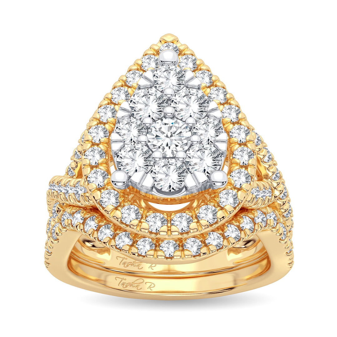 14K Yellow Gold 2.00CT Diamond Bridal Ring