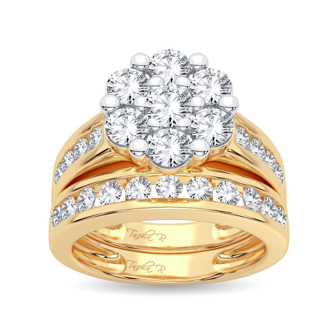 14K Yellow Gold 2.00CT Diamond Bridal Ring