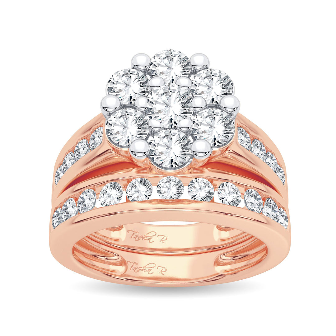 14K Rose Gold 2.00CT Diamond Bridal Ring