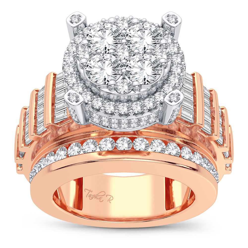 14K Rose Gold 3.40CT Diamond Ring