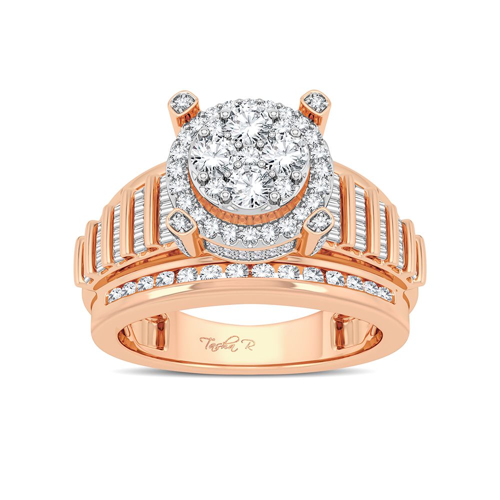 14K Rose Gold 1.00CT Diamond Ring