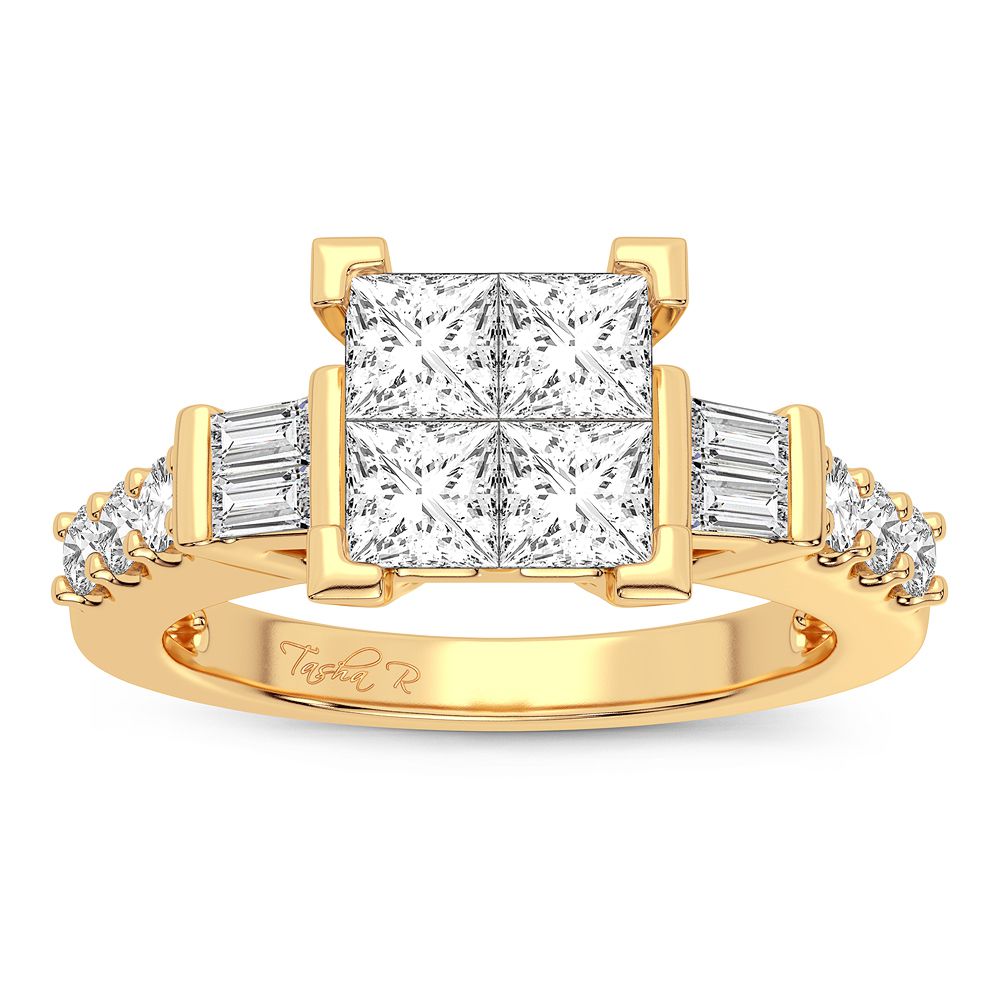 14K Yellow Gold Lab-Created 1.25CT Diamond Engagement Ring