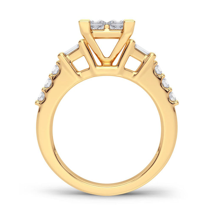 14K Yellow Gold Lab-Created 1.25CT Diamond Engagement Ring