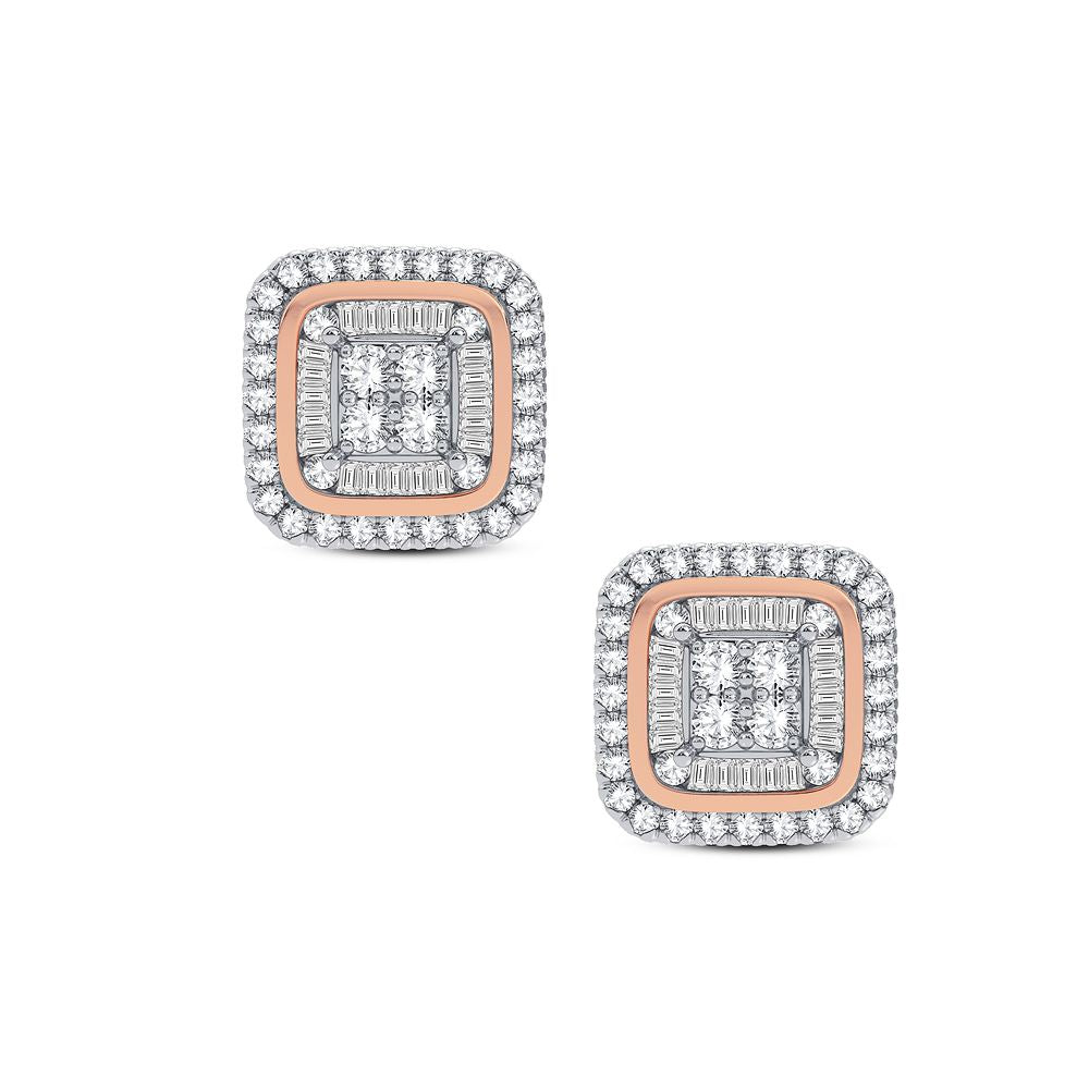 14K Rose Gold 0.40CT Diamond Earrings