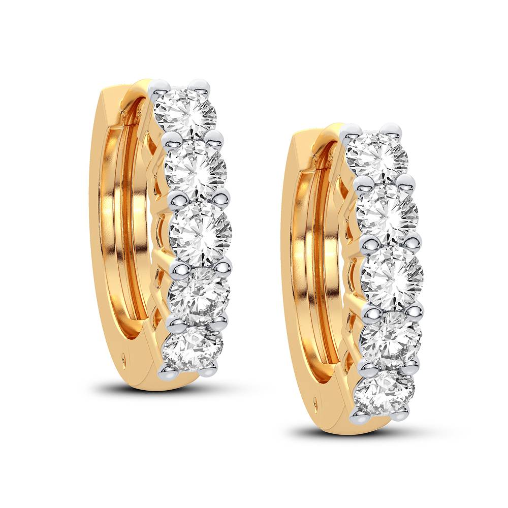 14K Yellow Gold 0.27CT Diamond Earrings