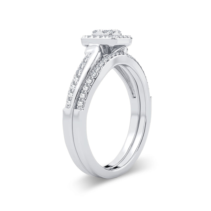 Elegant 14k White Gold 0.40CT Lab Diamond Engagement Ring