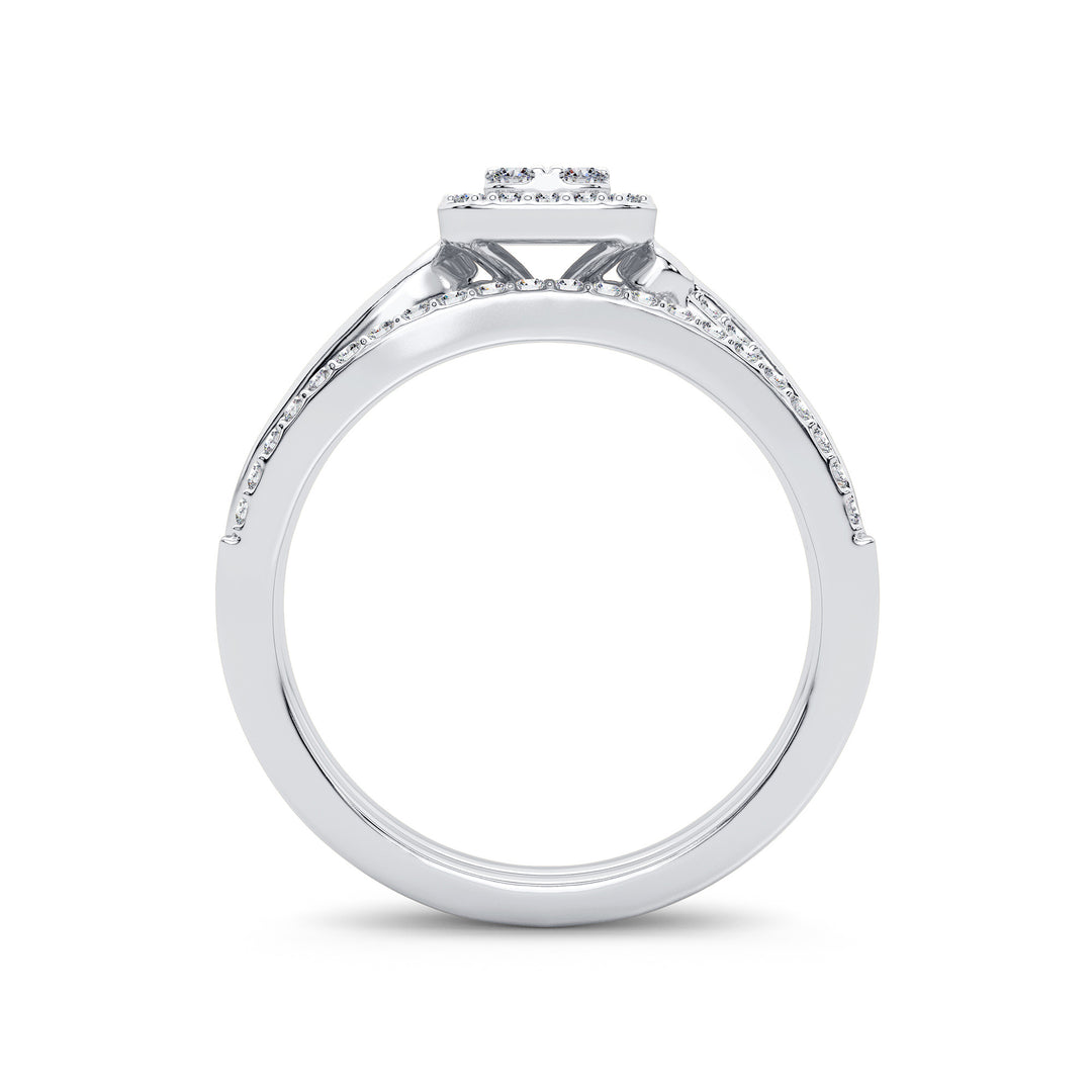 Elegant 14k White Gold 0.40CT Lab Diamond Engagement Ring