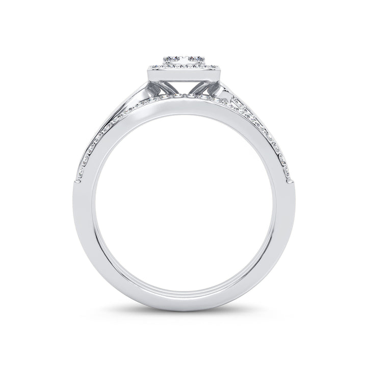 Elegant 14k White Gold 0.40CT Lab Diamond Engagement Ring