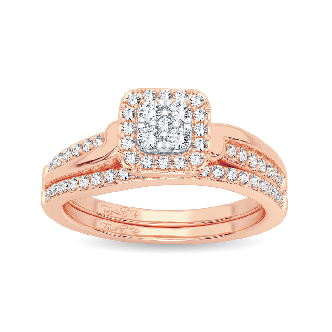 14K Rose Gold 0.40CT Diamond Bridal Ring