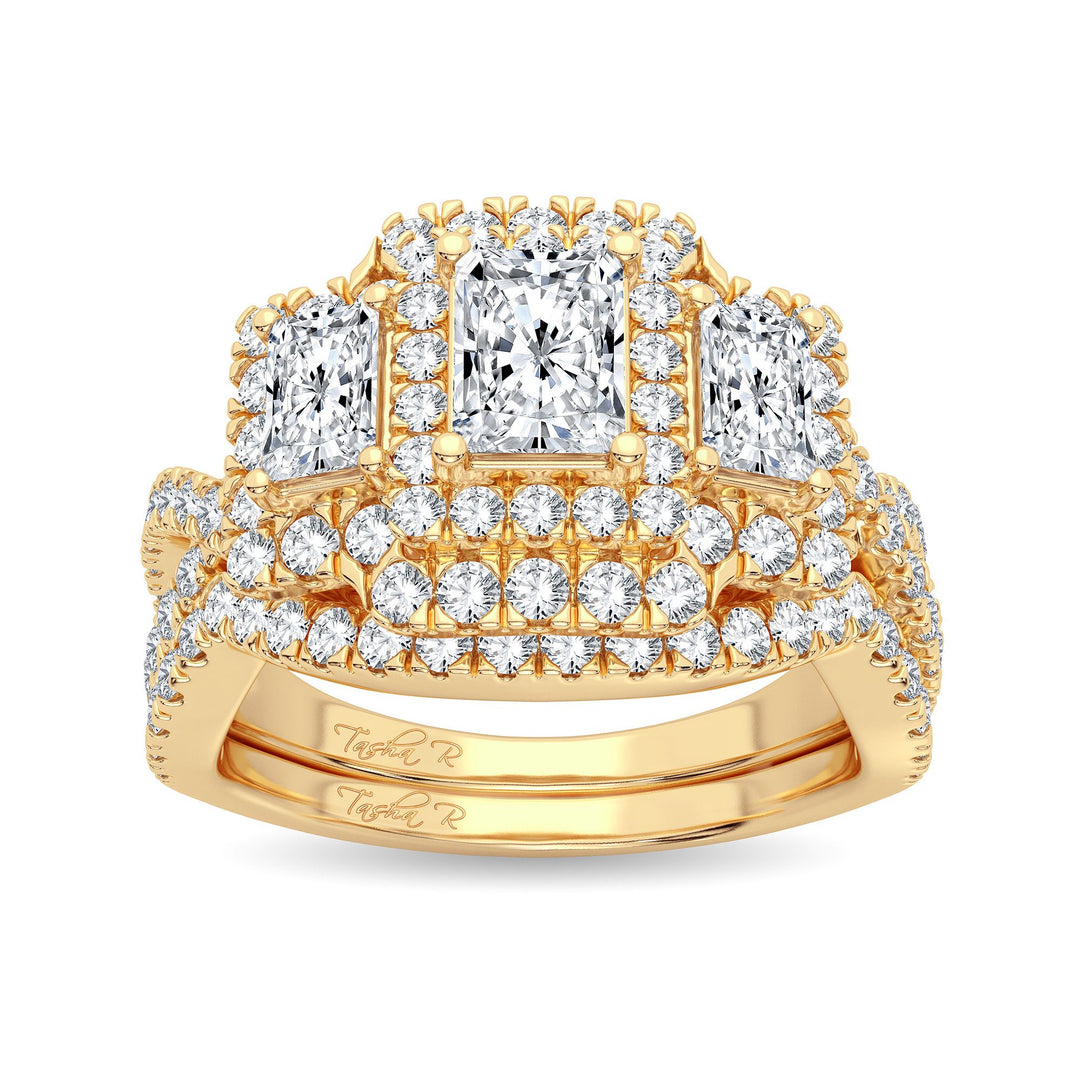 14K Yellow Gold 2.00CT Diamond Bridal Ring