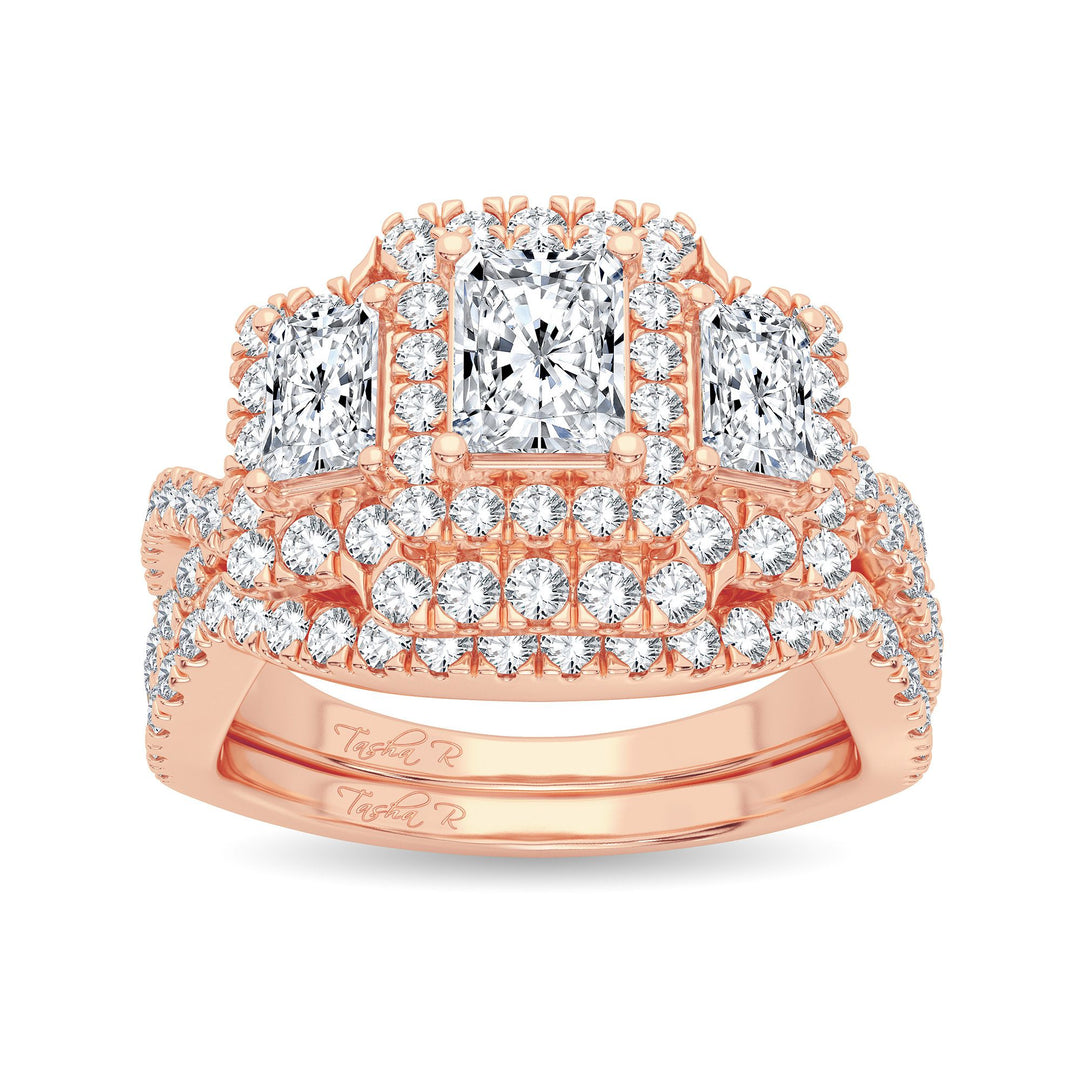 14K Rose Gold 2.00CT Diamond Bridal Ring