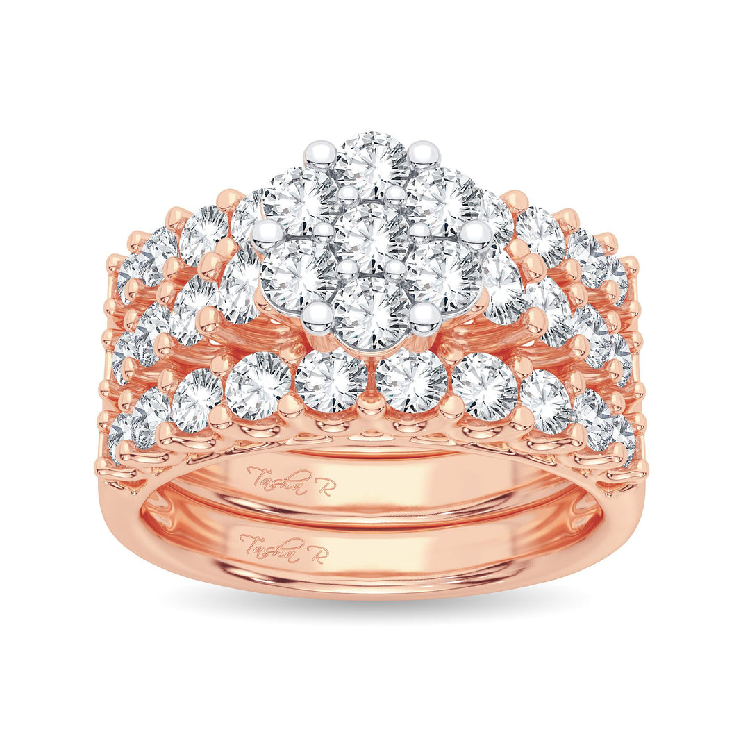 14K Rose Gold 2.00CT Diamond Bridal Ring