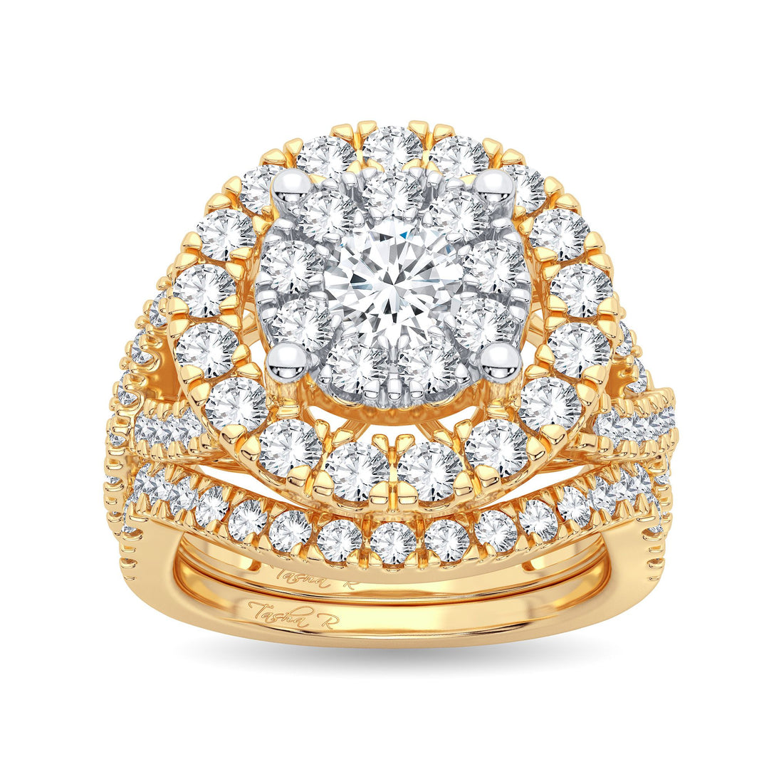 14K Yellow Gold 2.00CT Diamond Bridal Ring