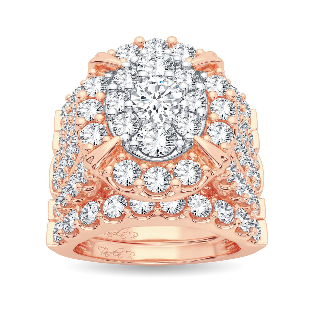 14K Rose Gold 5.00CT Diamond Bridal Ring