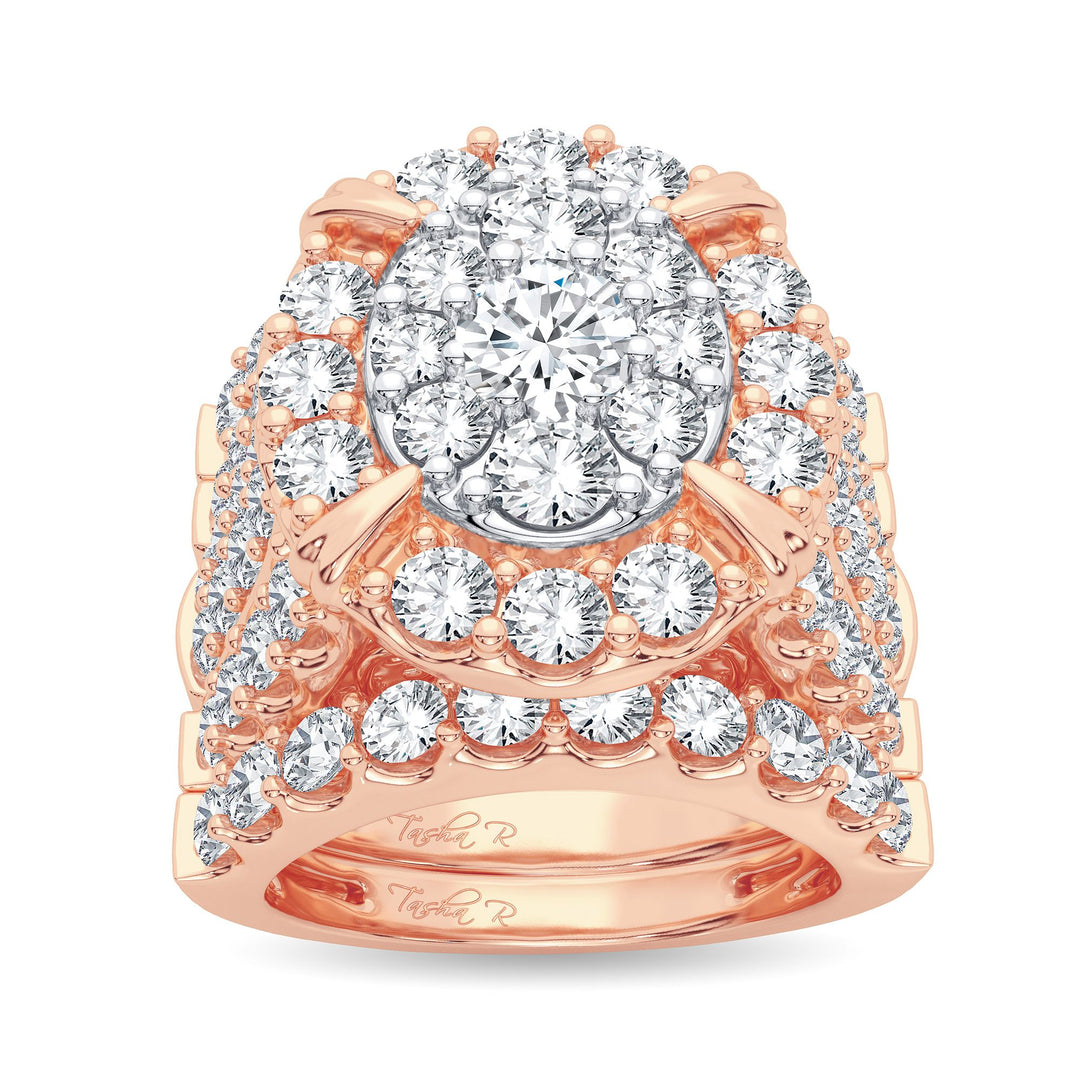 14K Rose Gold 6.00CT Diamond Bridal Ring