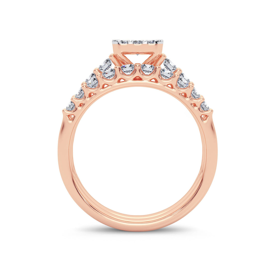 Elegant 14k Rose Gold 1CT Lab Diamond Ring