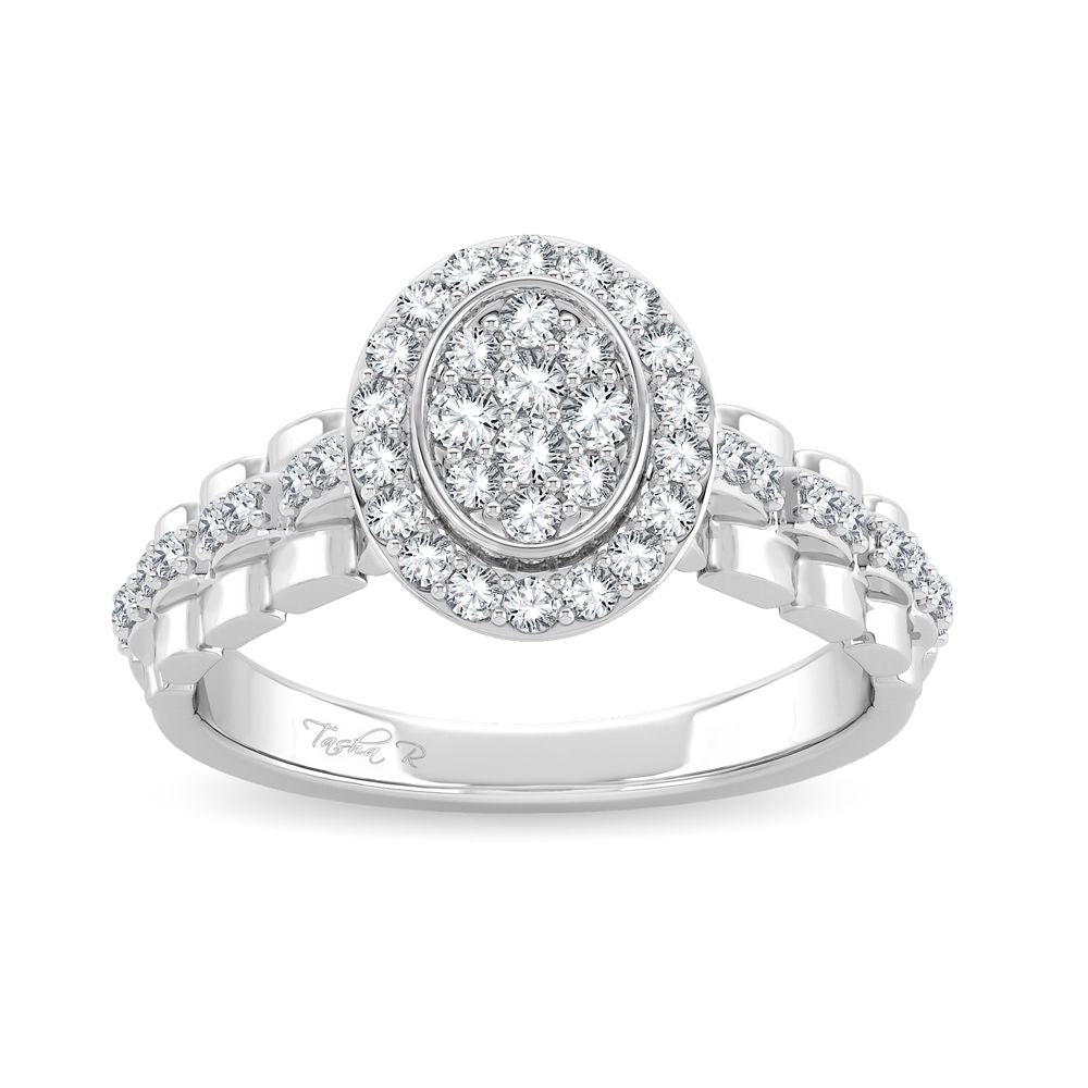 Brilliant 14K White Gold Lab Diamond Engagement Ring (0.42ct)