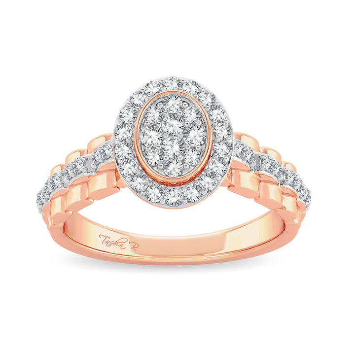 14k Rose Gold 0.50CT Lab Diamond Engagement Ring
