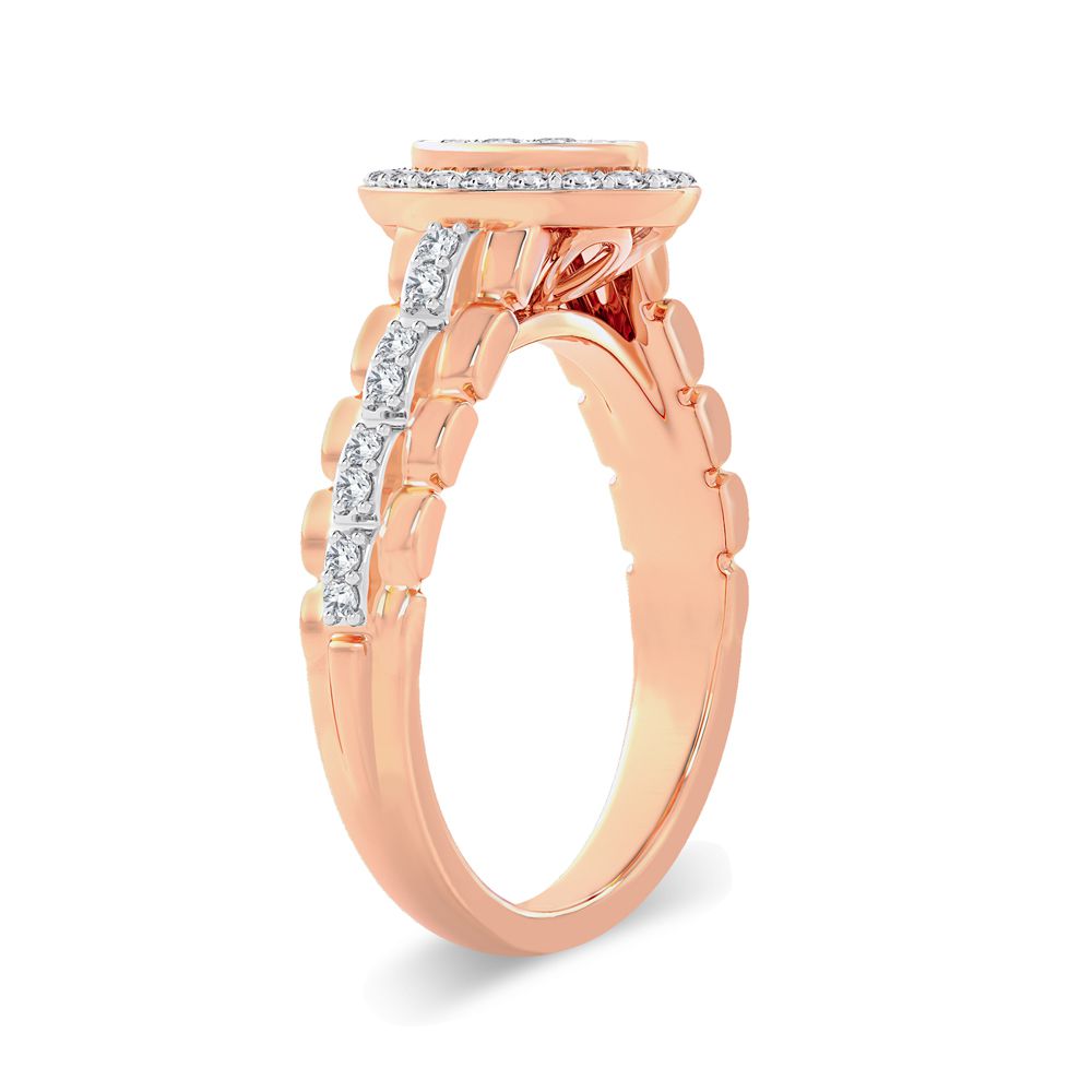 14k Rose Gold 0.50CT Lab Diamond Engagement Ring