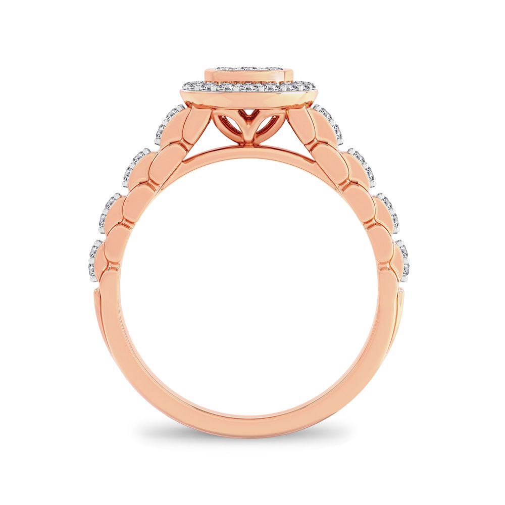 14k Rose Gold 0.50CT Lab Diamond Engagement Ring