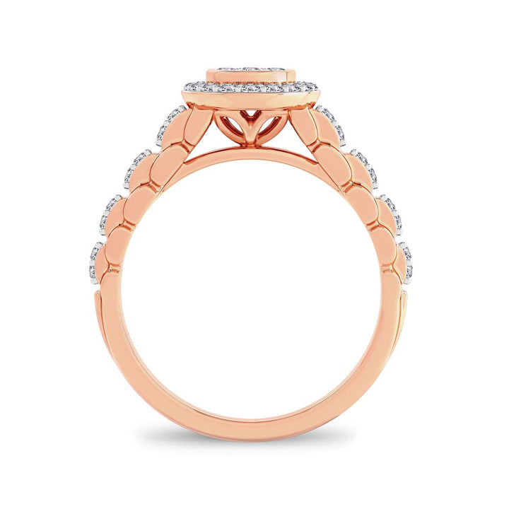 14k Rose Gold 0.50CT Lab Diamond Engagement Ring