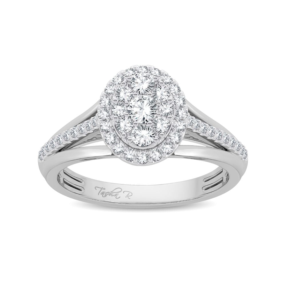 14K White Gold 0.50ct Diamond Ring