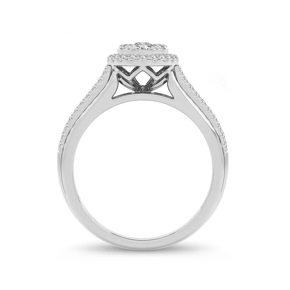Brilliant 14k White Gold Lab Diamond Engagement Ring (0.50ct)