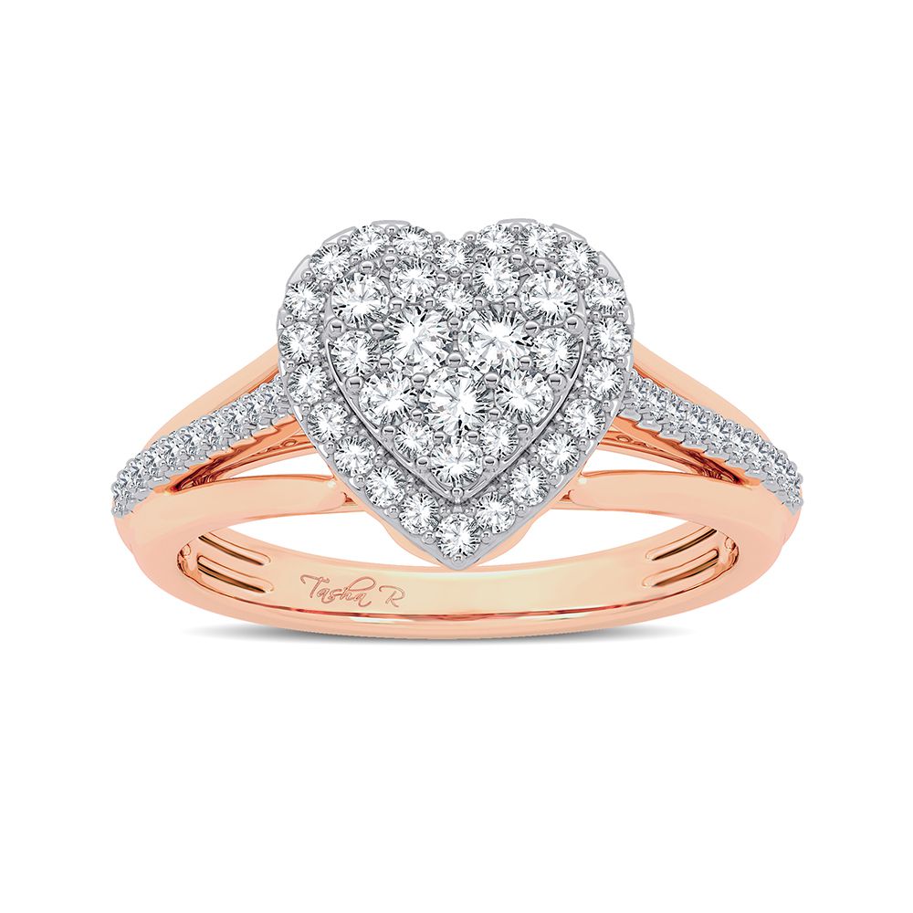 14K Rose Gold 0.50CT Diamond Ring