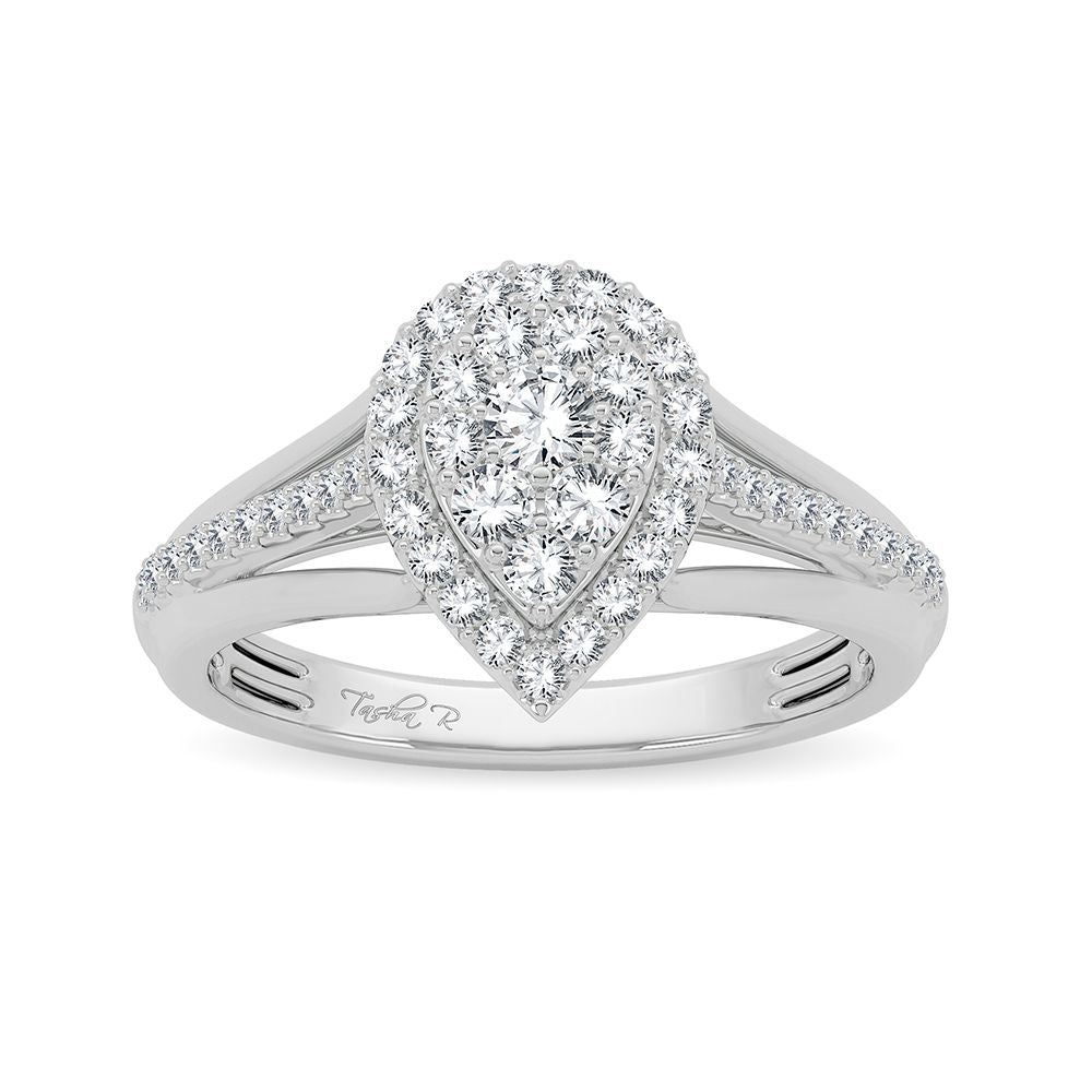Timeless 14k White Gold Lab Diamond Engagement Ring 0.50CT