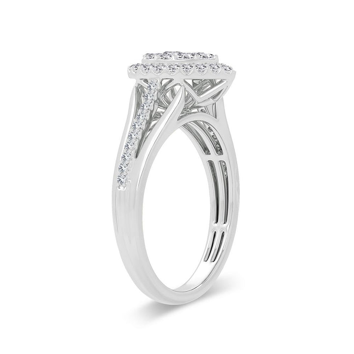 Timeless 14k White Gold Lab Diamond Engagement Ring 0.50CT