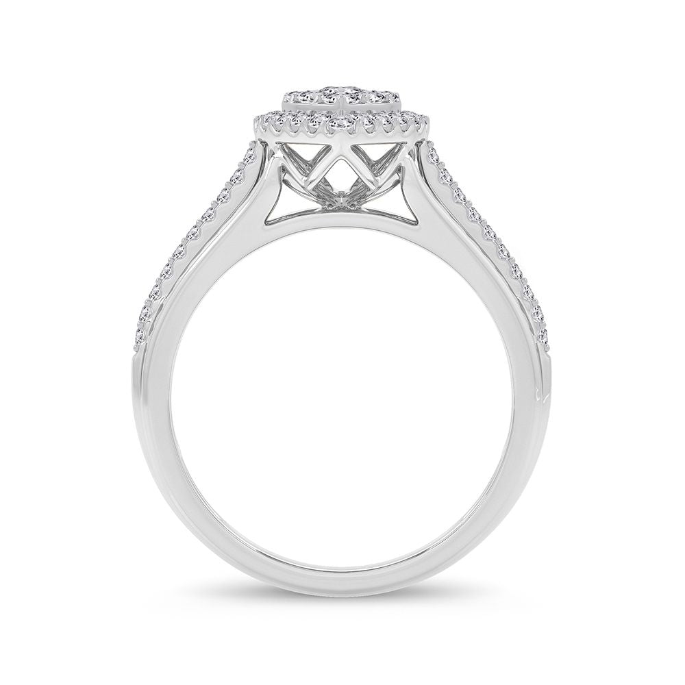 Timeless 14k White Gold Lab Diamond Engagement Ring 0.50CT