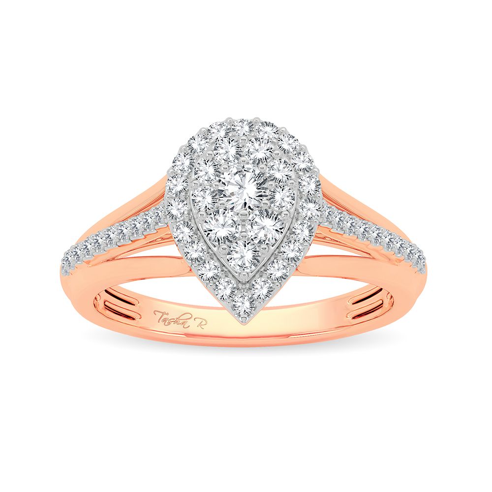 Romantic 14k Rose Gold Lab Diamond Engagement Ring (0.50CT)