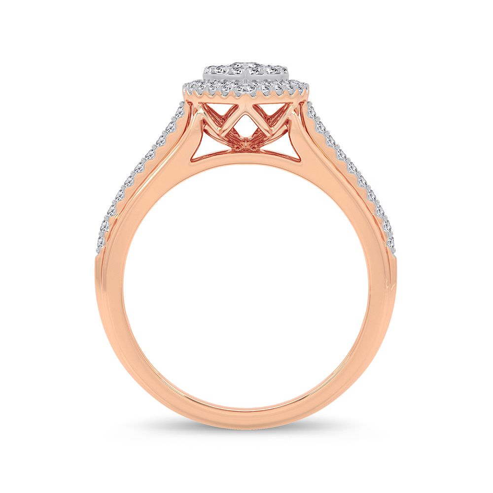Romantic 14k Rose Gold Lab Diamond Engagement Ring (0.50CT)
