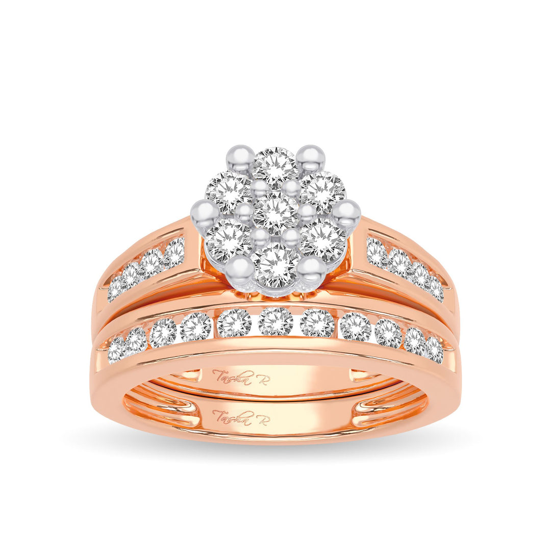 Elegant 14k Rose Gold 1CT Lab Diamond Engagement Ring