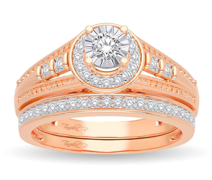 14k Rose Gold Lab Diamond Bridal Ring (0.33ct)