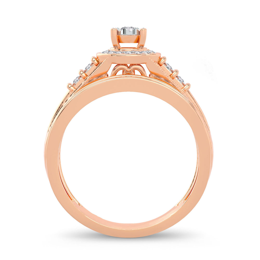 14k Rose Gold Lab Diamond Bridal Ring (0.33ct)