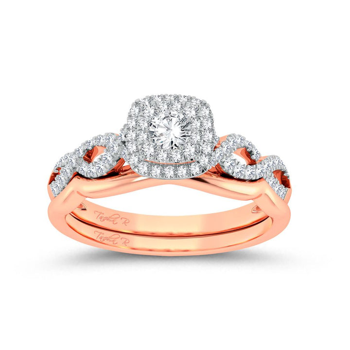 Timeless 14k Rose Gold 0.33ct Lab Diamond Engagement Ring
