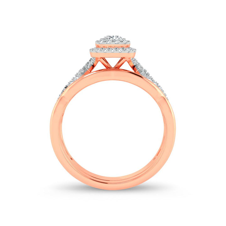 Timeless 14k Rose Gold 0.33ct Lab Diamond Engagement Ring