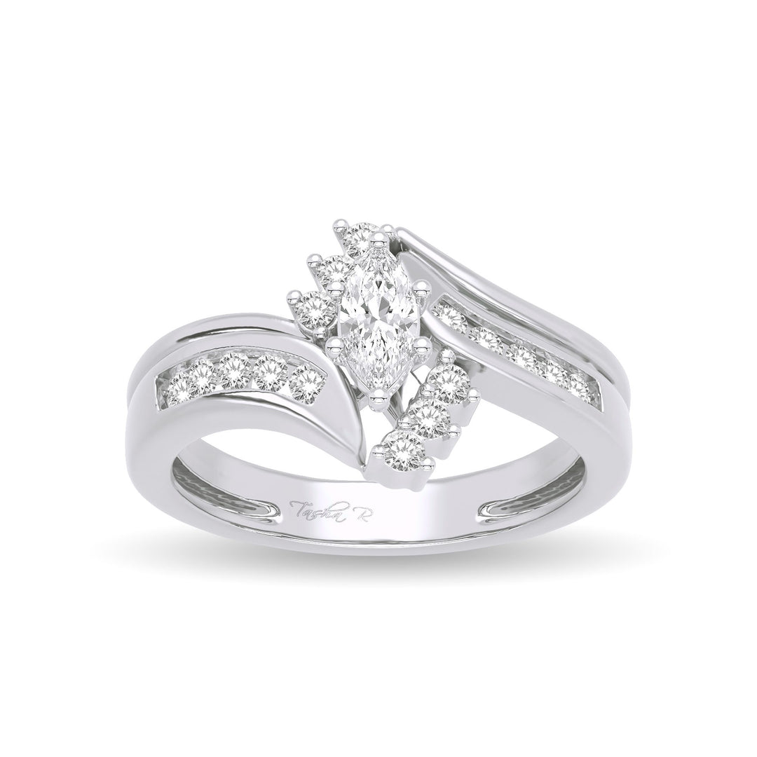 Timeless 14k White Gold Lab Diamond Engagement Ring (0.50ct)