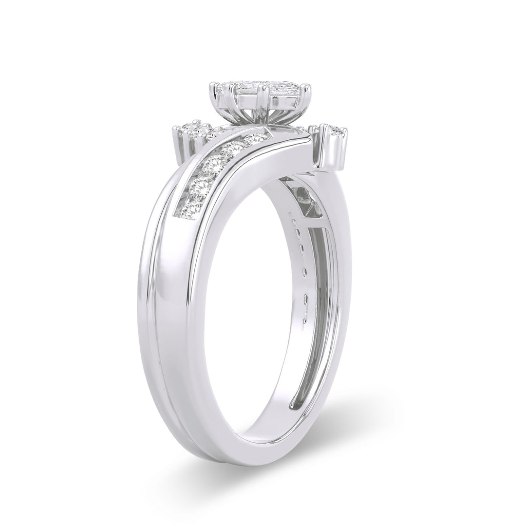 Timeless 14k White Gold Lab Diamond Engagement Ring (0.50ct)