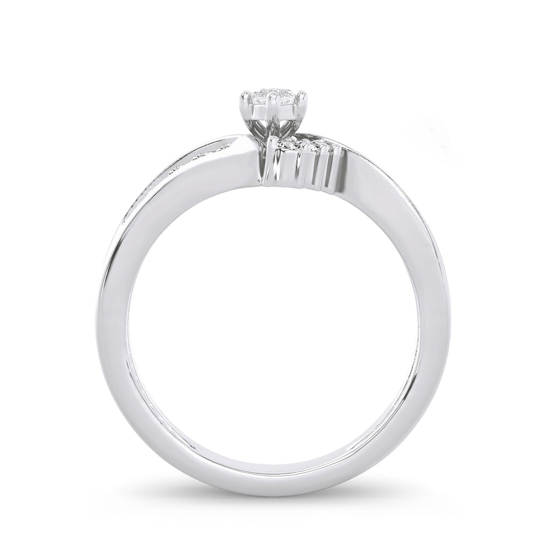 Timeless 14k White Gold Lab Diamond Engagement Ring (0.50ct)