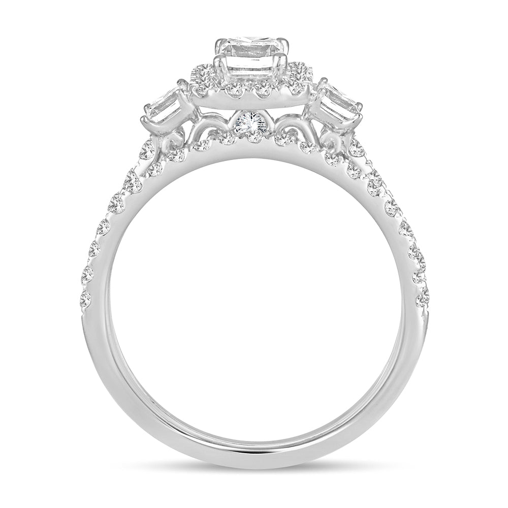 Sparkling Lab-Grown Diamond Bridal Ring in White Gold
