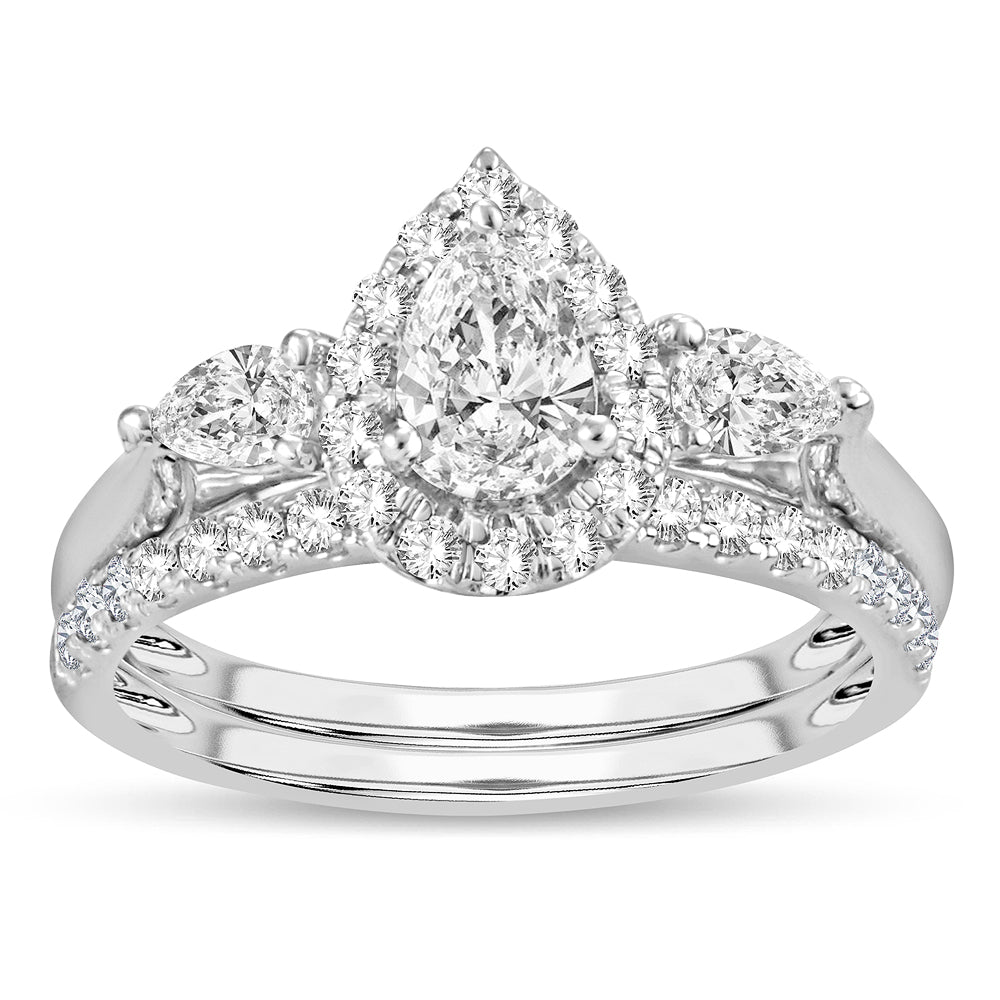 14K White Gold 1.20CT Diamond Bridal Ring