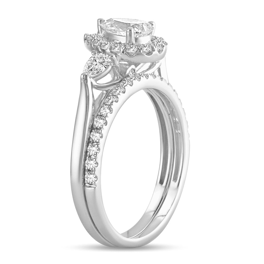 14k White Gold Lab-Grown 1.20CT Diamond Engagement Ring