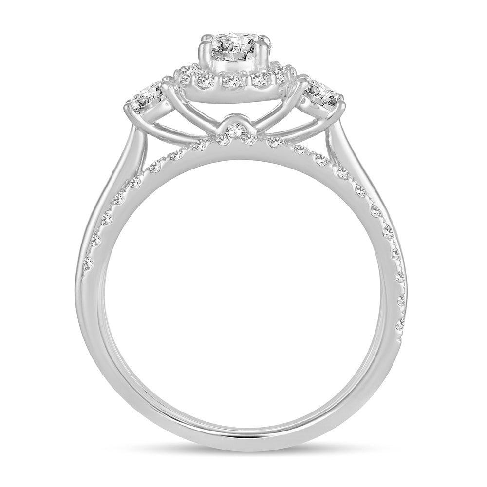 14k White Gold Lab Diamond Engagement Ring (1.20CT)