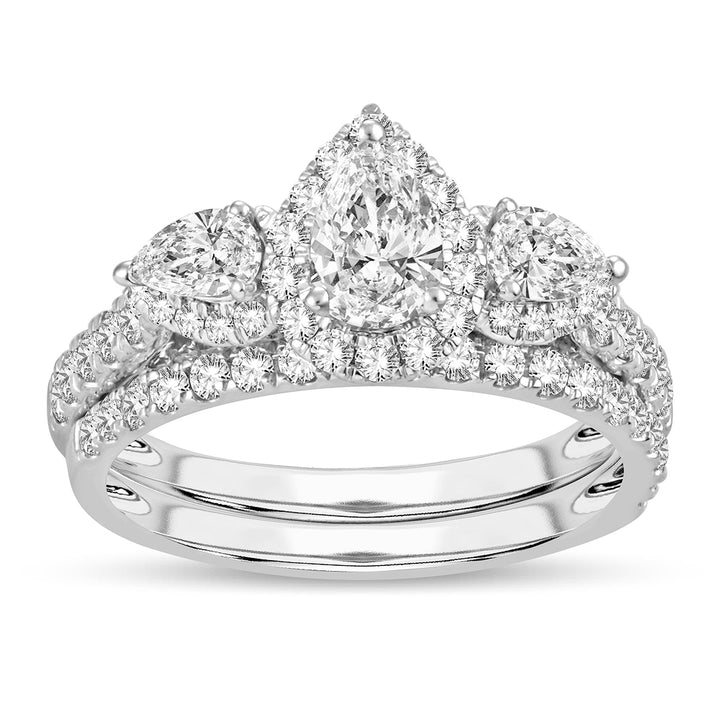 Sparkling 2CT Lab Diamond Bridal Ring in White Gold