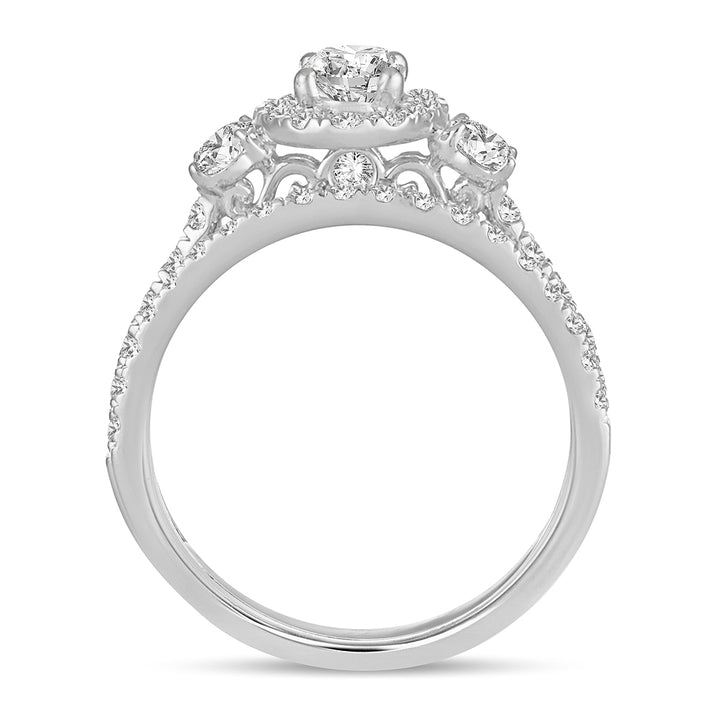 Sparkling 2CT Lab Diamond Bridal Ring in White Gold