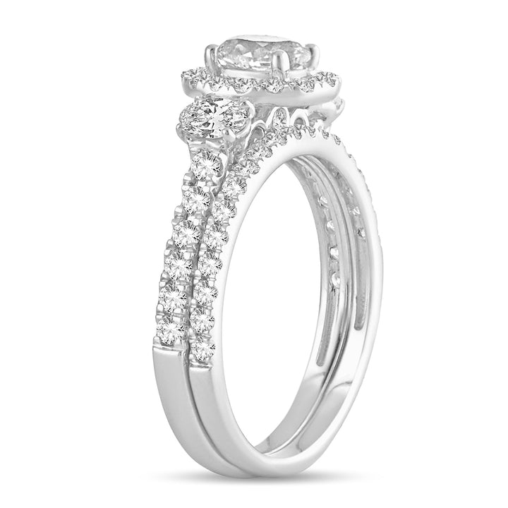 Luminous 14k White Gold 1.50CT Lab Diamond Engagement Ring
