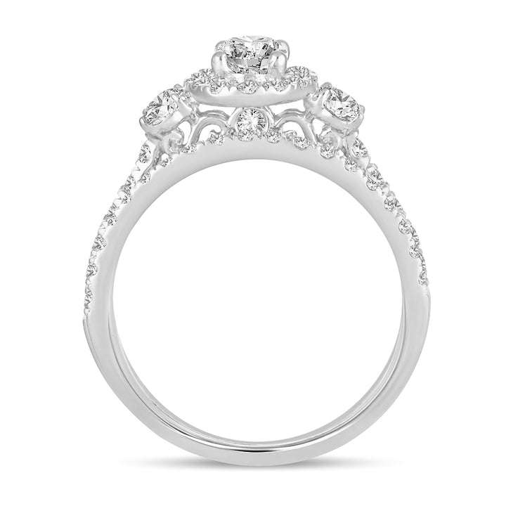 Luminous 14k White Gold 1.50CT Lab Diamond Engagement Ring